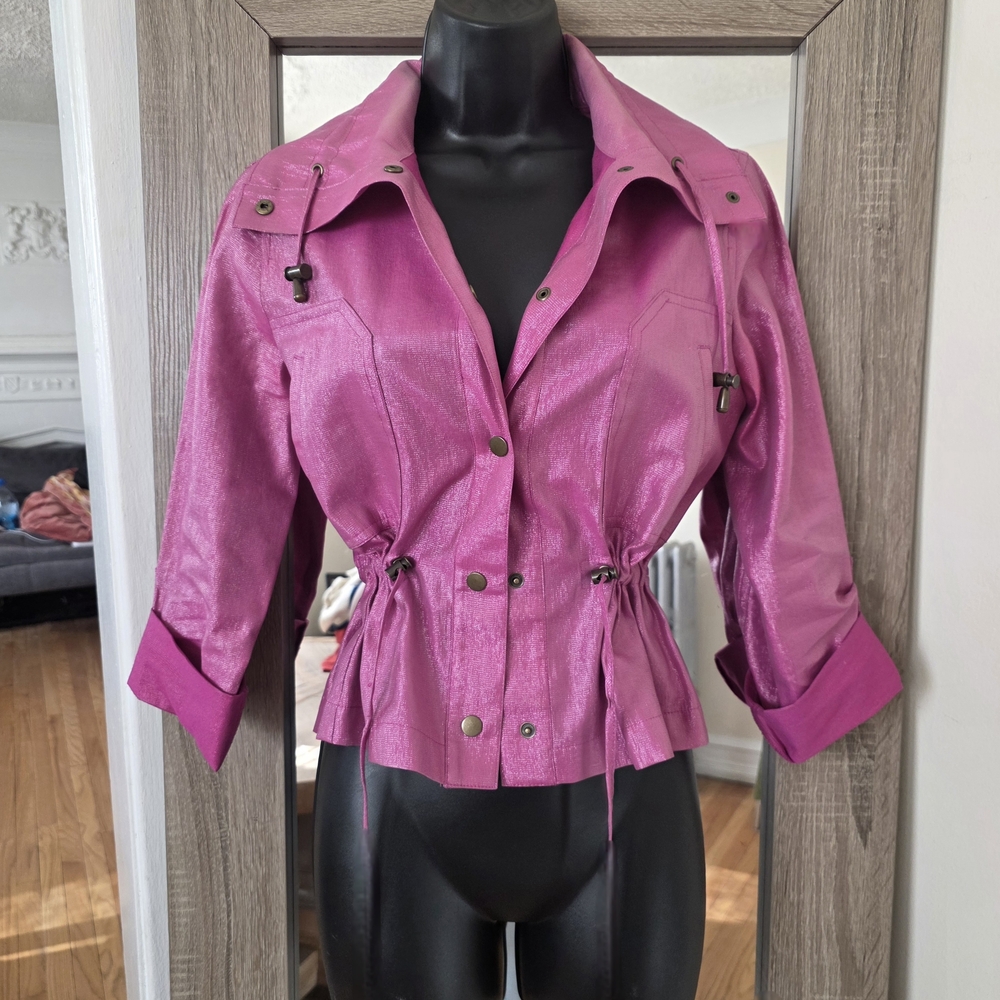 Ruby Rd. Shimmering Pink Utility Jacket - image 2